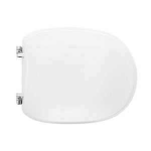 Asiento de inodoro para Catalano 6L, forma de tazón, 6 bisagras de expansión en forma de C, color blanco, 50.5 cm de longitud - Product Image 1