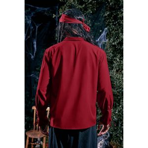 T-Shirt de Pirate Renaissance Médiéval pour Homme, Costume Viking en Dentelle avec Mercenaire Écossais Ghillie Tops Jacobite Mascotte Tops - Product Image 6