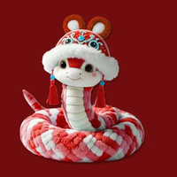 2025 serpent année poupée serpent année mascotte Lion danse bonne chance mignon Style chinois en peluche jouet cadeau pour les meilleurs amis