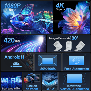 โปรเจคเตอร์ MAGCUBIC HY310X 1080P อัตโนมัติ สำหรับภาพยนตร์ ฉายบนเพดาน ขนาดกะทัดรัด ใช้ในบ้าน/สำนักงาน รองรับวิดีโอ 8k โปรเจคเตอร์ LCD LED อัจฉริยะ - Product Image 3