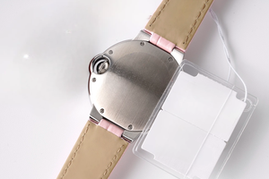 นาฬิกากลไกอัตโนมัติแฟชั่นหรูหราสายหนังจระเข้สีชมพูมีลวดลายประดับเพชรตัด - Product Image 6