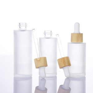 Phẳng Vai Tinh Dầu Dropper ChaI 20 30 40 50 60 80 100 120 Ml Rõ Ràng Frosted Glass Bottle Với Dropper Gỗ Nhìn Cape - Product Image 6