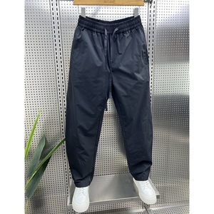 Men's Breathable Elastic Waist Straight Leg <b>Linen</b>/Cotton Canvas Casual Leisure Wear Summer White Pants - Product Image 3