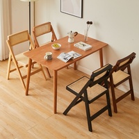 Chaise de salle à manger en rotin de style japonais avec dossier en bois massif, design pliant antique, mobilier de maison pour café, gîte, balcon