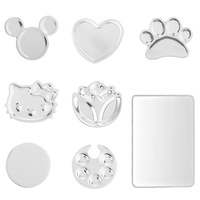 Bac de mélange de couleurs pour bagues en alliage argenté, multi-formes, léger, facile à utiliser, outil de nail art pour salon et manucure DIY