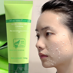 Gel exfoliant à l'<span class=keywords><strong>aloe</strong></span> <span class=keywords><strong>vera</strong></span>, nettoyant en profondeur pour le visage et le <span class=keywords><strong>corps</strong></span>, gommage doux pour éliminer les peaux mortes, convient à tous les types de peau - Product Image 1