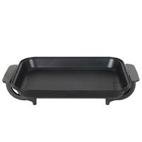 Gril électrique multifonctionnel coréen antiadhésif en maifanite avec thermostat réglable, plaque de cuisson Teppanyaki d'intérieur pour steak