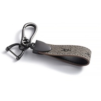 Lanière en tissu vintage de marque de créateur, porte-clés en métal pour voiture et moto