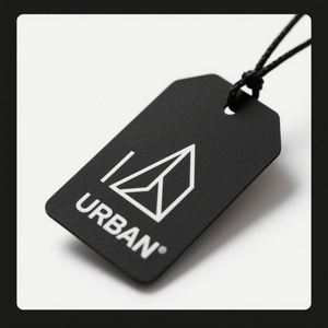 Étiquettes de vêtements personnalisées de luxe, étiquettes de vêtements imprimées avec logo, étiquettes en plastique avec cordon, étiquettes en papier pour vêtements, logo personnalisé - Product Image 3