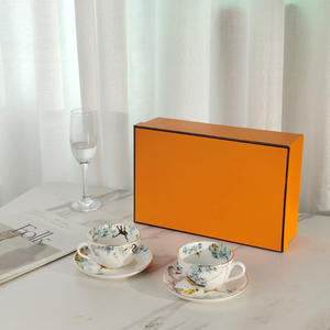 Best Selling Nordic Jungle Animal Pattern Ceramic <b>Cup</b> and <b>Saucer</b> Made of Bone China - Product Image 1