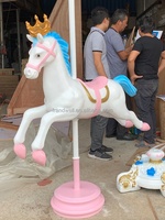 Escultura de Resina de Caballo Rosa Grande para Fotografía de Estudio, Accesorios para Fotos de Chicas Sensuales