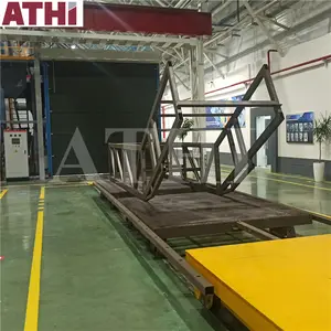 Pass Through Type Powder Coating Booths And Sand Blasting Booth Complete Line For Iron And Aluminum Parts