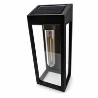 Lampes solaires murales 2700K, ampoule Edison, étanches, pour clôture de jardin, patio, cour