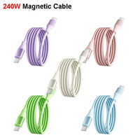 Kabel Pengisian Daya Magnetik Silikon Cair Warna-warni untuk iPhone, Kabel Pengisian Daya Magnetik untuk Ponsel