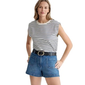 Shorts décontractés pour femmes de haute qualité, bleu marine, avec poches avant, shorts en coton <span class=keywords><strong>chino</strong></span> d'été, shorts cargo utilitaires tendance pour femmes - Product Image 5
