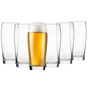 Classic Beer Glass Set - 6-Piece Collection - 16.9 Oz 500 Ml Capacity - Craftsmanship - B2B Wholesale Offer - Krosno Glass
