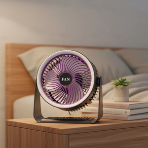 Certified China Mini Portable Desk <b>Fan</b> Mechanical Desk <b>Fan</b> With Led Light Five <b>Rechargeable</b> Mini Desk <b>Fan</b> - Product Image 1