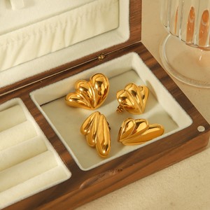 ต่างหูแบบหนีบรูปหยดน้ำ สีทอง สแตนเลส เครื่องประดับแฟชั่นสำหรับงานปาร์ตี้ - Product Image 2