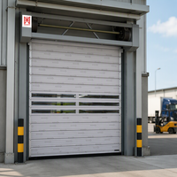 Porte principale - Porte à enroulement spirale à turbine haute vitesse personnalisée avec panneau en alliage d'aluminium isolé électrique