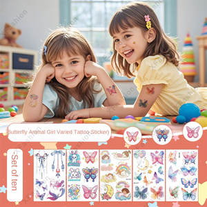 Nuovi Adesivi Temporanei per Tatuaggi con Disegni di <span class=keywords><strong>Cartoni</strong></span> <span class=keywords><strong>Animati</strong></span> per Ragazze, Animali e Farfalle, per Feste di Compleanno, con Vari Tipi di Carta - Product Image 2