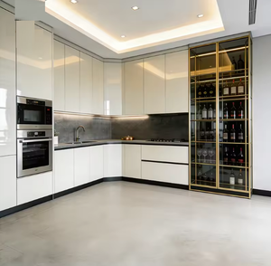 Modern Flat Pack Complete Kitchen Cabinet Small Single <strong>Wall</strong> Compact All in One <strong>Kitchenette</strong> for Tiny Home Apartment Hotel Office - Product Image 5