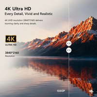 Projecteur laser triple 4K JMGO N1S édition spéciale, 1600 lumens CVIA, rapport de projection 1,5:1, Dolby Audio HDR10, projecteur de cinéma maison