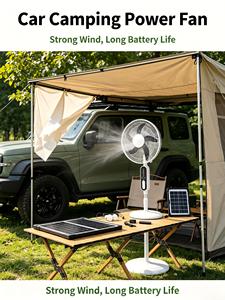 Good Selling Hotel <b>Standing</b> Rechargeable <b>Fan</b> With Light And Solar Hotel Solar Charging <b>Fan</b> - Product Image 1