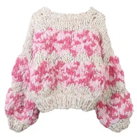 Cardigan floral vintage pour femme, tricoté décontracté et ample, col en V, nouvelle collection printemps, vente en gros