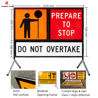 Panneau de signalisation routière en plastique australien de classe 1 ROADSAFE multi-enseignements – Réduire la vitesse – Contrôleur de circulation – PVC 600 mm – Signalisation en Corflute