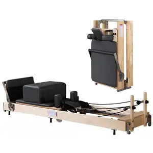 Chuyên Nghiệp Yoga Gỗ Sồi Maple Gỗ Pilates Lõi Nhà Cải Cách Giường Bằng Gỗ Pilates Nhà Cải Cách Thiết Bị Trượt Giường Cho Cơ Thể Tập Thể Dục