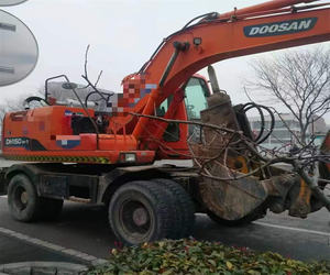 Excavateur sur pneus Doosan de 15 tonnes d'occasion DH150W-7 DH210W-7 EX100WD EX160WD avec composants essentiels Boîte de vitesse et pompe - Product Image 2