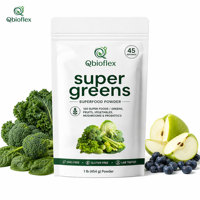 Poudre de Super Aliments Verts Qbioflex Directement de l'Usine avec Vitamines et Minéraux Complets pour la Santé Digestive Complément Alimentaire