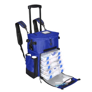 Free Sample BSCI <b>Heavy</b> <b>Duty</b> Rolling Fishing Tackle Bag Fishing Bag with design Large Rolling Fishing <b>Backpack</b> - Product Image 1