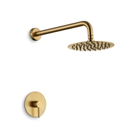 Robinet de Douche Mural en Acier Inoxydable 304 pour Hôtels de Luxe, Ensemble de Salle de Bain avec Mitigeur Monocommande Eau Chaude/Froide et Jet Doux Effet Pluie