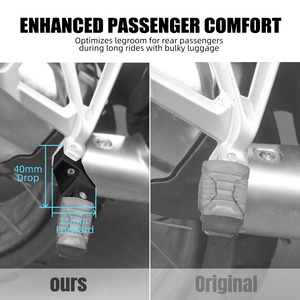 Kit de Soporte para Reposapiés Bajos para Motocicleta NICECNC para BMW <span class=keywords><strong>R1250GS</strong></span> Adventure 2018-2024 2022 <span class=keywords><strong>2023</strong></span> - Product Image 2