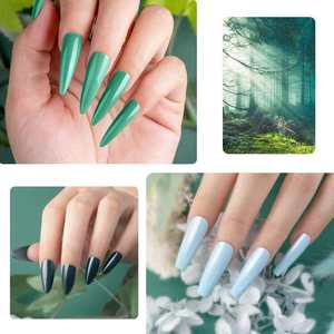 GAOY Gel Polish – Lot de 12 vernis à ongles semi-permanents, collection vert pailleté pour nail art - Product Image 4