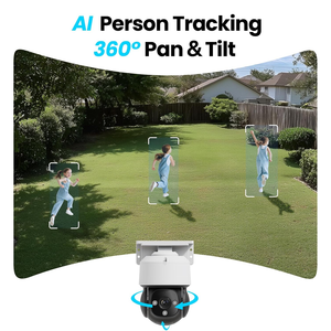 Système de caméra de surveillance CCTV 16 canaux 4K PoE avec 8 caméras 8MP, détection faciale IA, suivi automatique 360°, communication bidirectionnelle et alarme sirène, stockage 4 To - Product Image 3