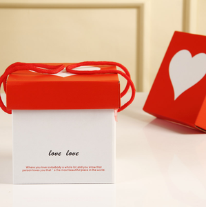 Cajas de regalo de cartón corrugado en forma de corazón románticas al por mayor, envases reutilizables para repostería en relieve, Impresión de laminación mate - Product Image 4