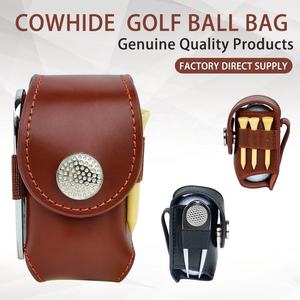 Pochette de <span class=keywords><strong>golf</strong></span> portable Matériau en cuir de vachette Deux couleurs disponibles Pochette de <span class=keywords><strong>golf</strong></span> de mode Sac d'accessoires de <span class=keywords><strong>golf</strong></span> - Product Image 3