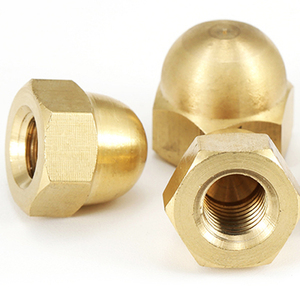 Écrous dôme hexagonaux en laiton M3 M4 M5 M6 M12 M16 M20, couvre-têtes décoratifs métriques DIN1587 - Product Image 1
