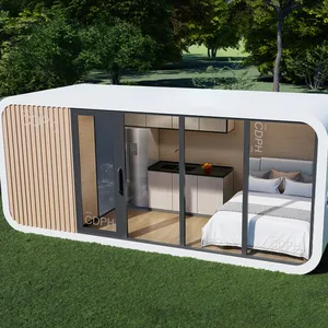 CDPH 20ft 40ft ao ar livre moderno popular minúsculo móvel casa pré-fabricada trabalhando dormindo resort casa escritório pod maçã cabine