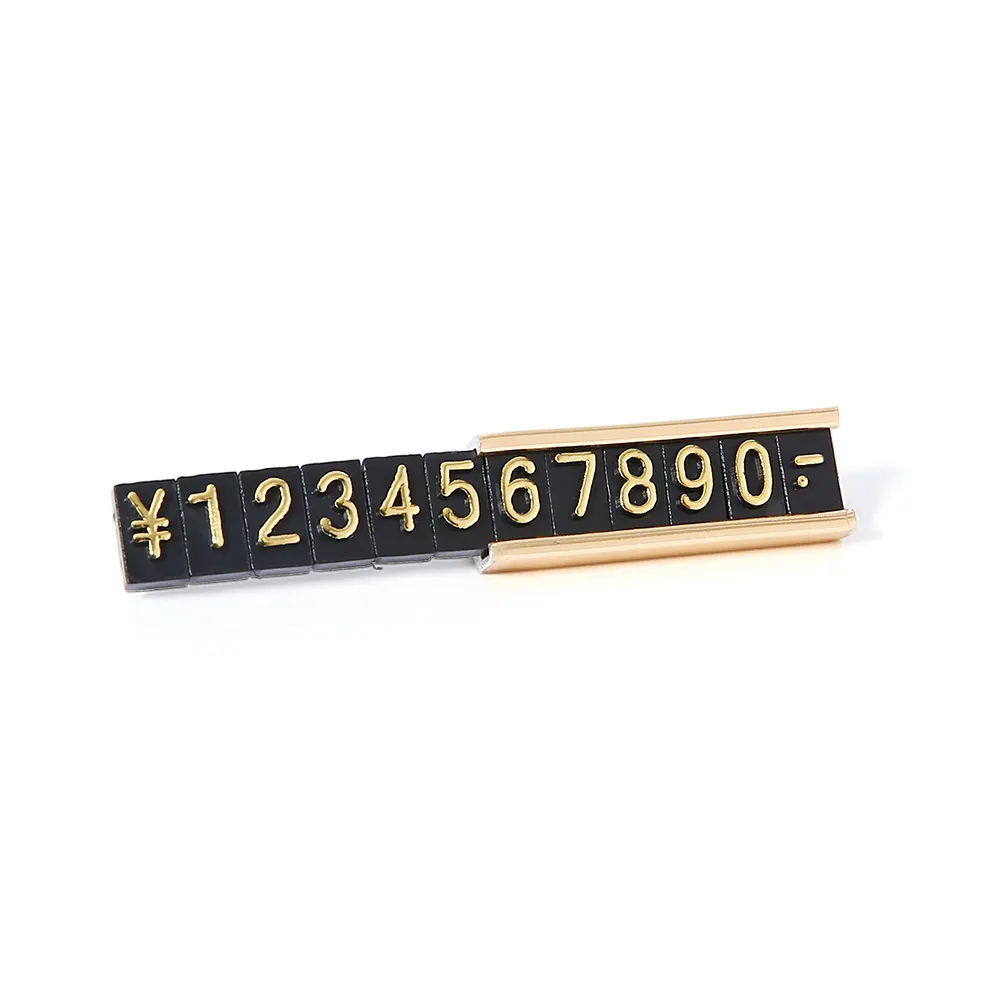 Sales Promotion Price Tag Jewellery Store Plastic Price Display Cube With Numbers RMB & US $ für Retail Shops