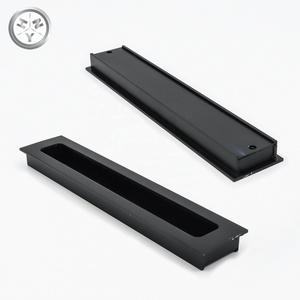 Tirador Empotrado de Aluminio 64-160mm Anodizado Negro Mate Blanco para Gabinetes, Cajones, Armarios, Cocinas, Dormitorios y Baños - Product Image 3