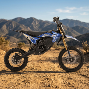Motocicleta Eléctrica Todoterreno 48V 1500w para Adultos, Diseño de Fibra de Carbono Azul - Product Image 1