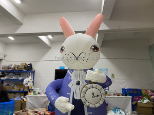 Costume Gonfiabile Gigante del Coniglio Bianco di Alice nel Paese delle Meraviglie per Parate e Spettacoli - Product Image 5