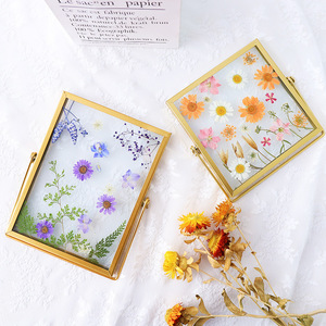 Prêt à expédier <span class=keywords><strong>cadre</strong></span> <span class=keywords><strong>photo</strong></span> en métal à double face en <span class=keywords><strong>verre</strong></span> flottant pour photos de fleurs pressées - Product Image 4