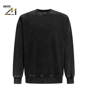 เสื้อสเวตเชิ้ตคอกลมผ้าฝ้ายบาติกเนื้อหนัก 450gsm 100% สำหรับผู้ชาย |   เสื้อพูลโอเวอร์ผ้าเฟรนช์เทอร์รี่เส้นด้ายคู่ขนาดใหญ่พิเศษ |   รับผลิตโลโก้ตามสั่ง - Product Image 2