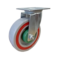 Cage fixe pivotante robuste réduction du bruit Composite Nylon TPR roulette sandwich roulette industrielle roulettes