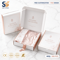 Boîte à vêtements personnalisée, boîte d'expédition en carton ondulé, fournisseur d'emballages colorés, usine directe, OEM ODM