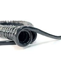 PVC-Spiralkabel mit Mehreren Adern 5*2,5mm Kupferkabel mit Angepasstem Stecker Federisolierter Elastischer Glänzender PU-Kabel für Maschinen-KK